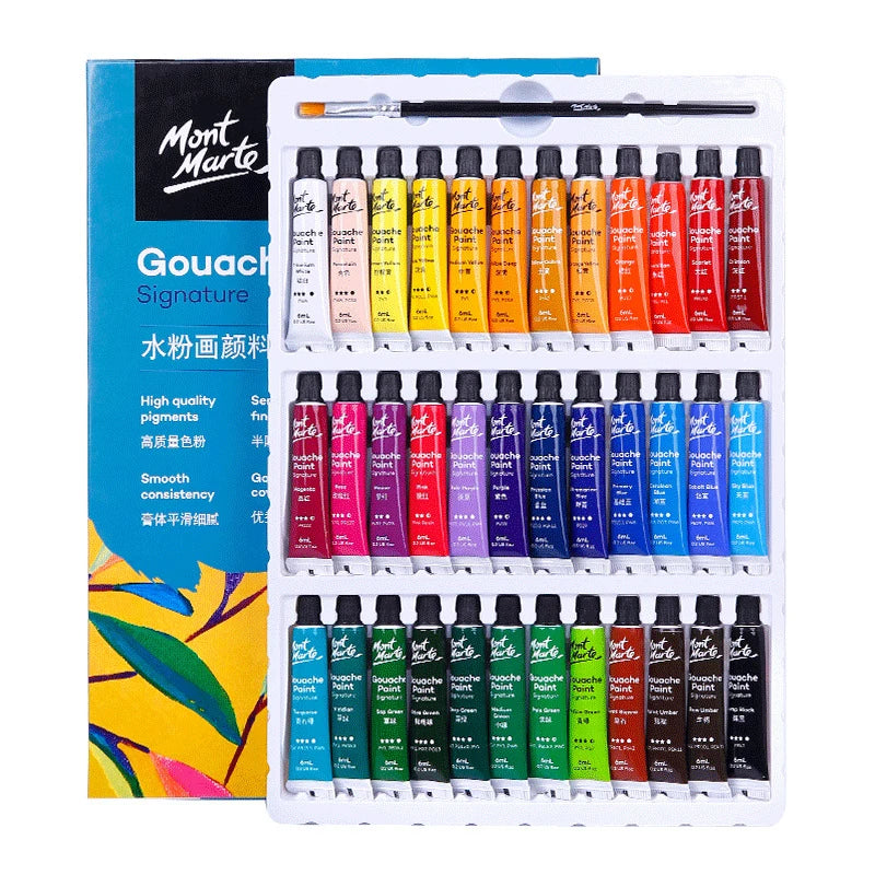 Mont Marte Gouache Paint Set 12/18/24 Colors