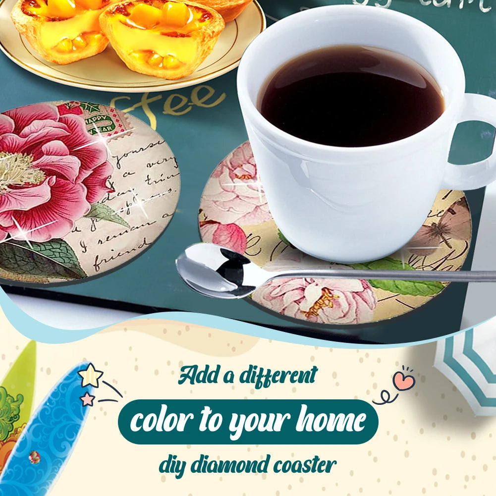 6/8/10PCS Diamond Painting Coasters Kits