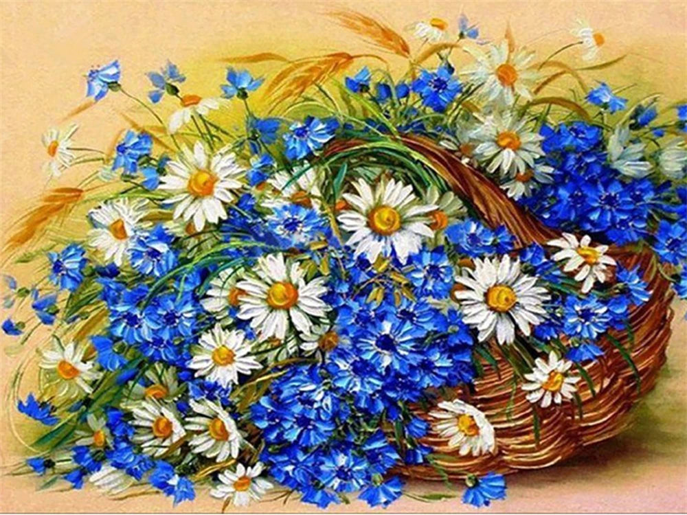 Flowers Scenery 11CT Cross Stitch Embroidery Kit