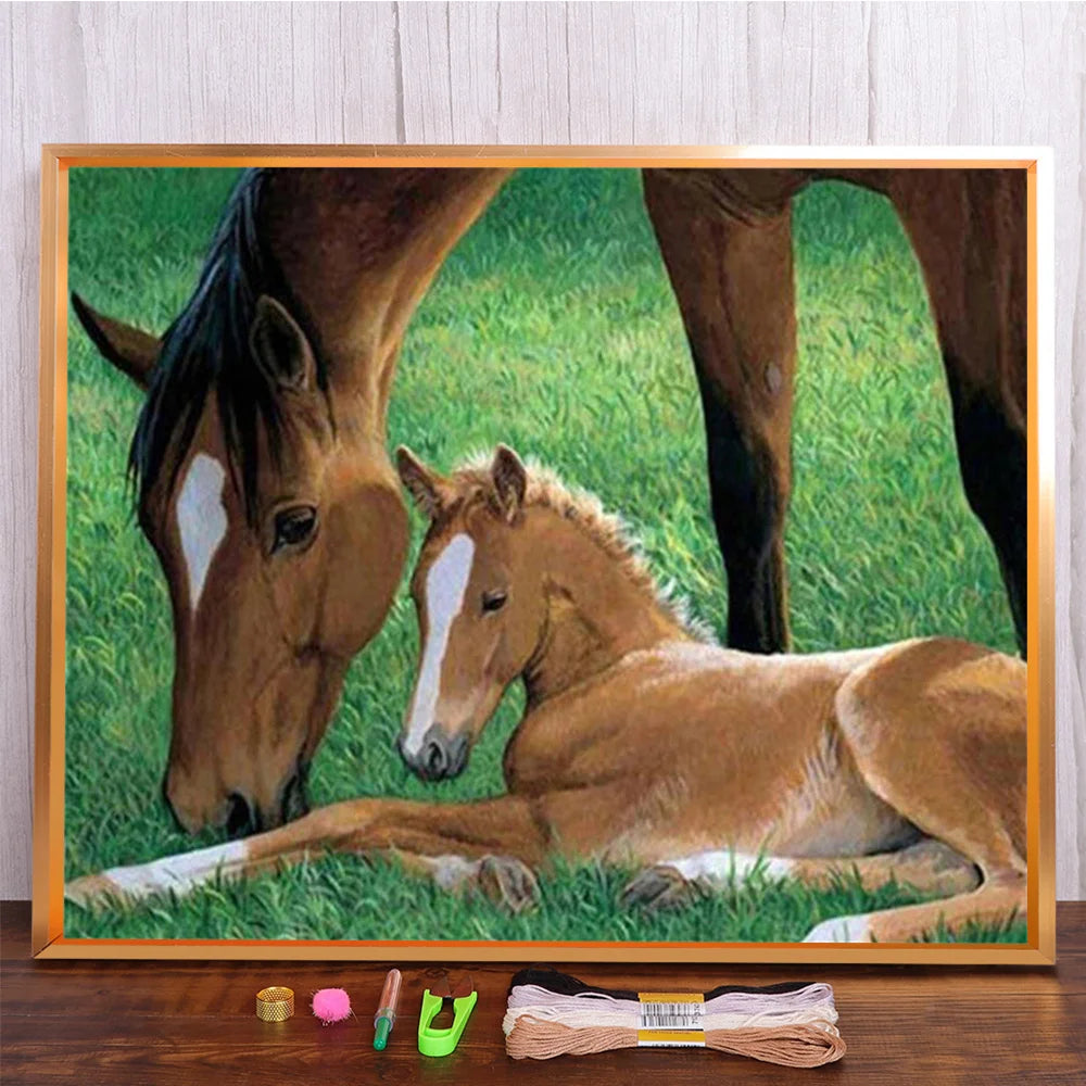 Horse Cross Stitch Embroidery Kit