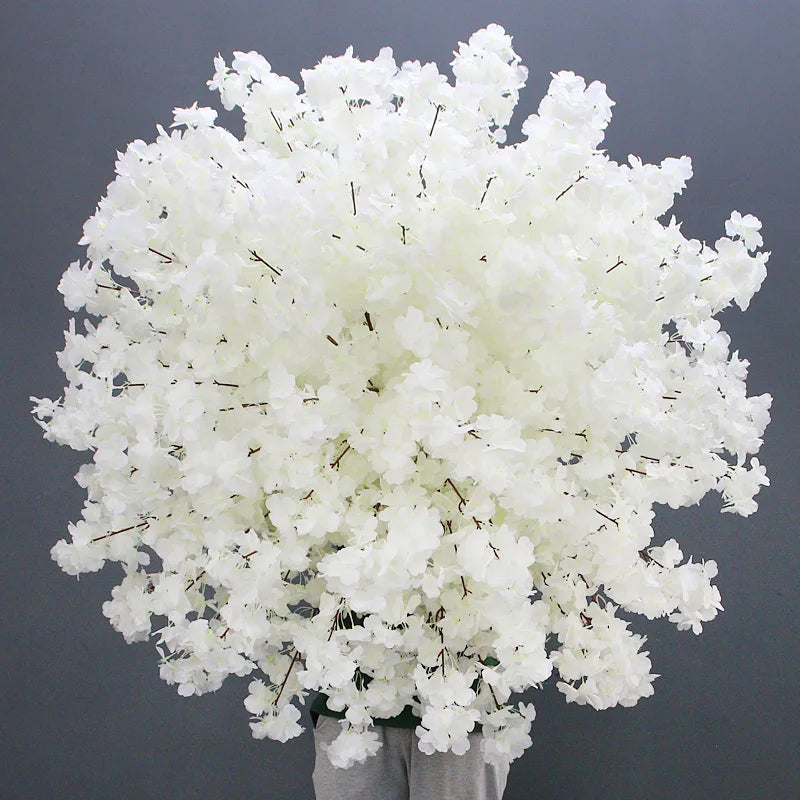 White Artificial Flower Ball Wedding Table Centerpiece