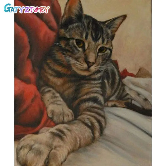 Painting By Number Cat For Adults