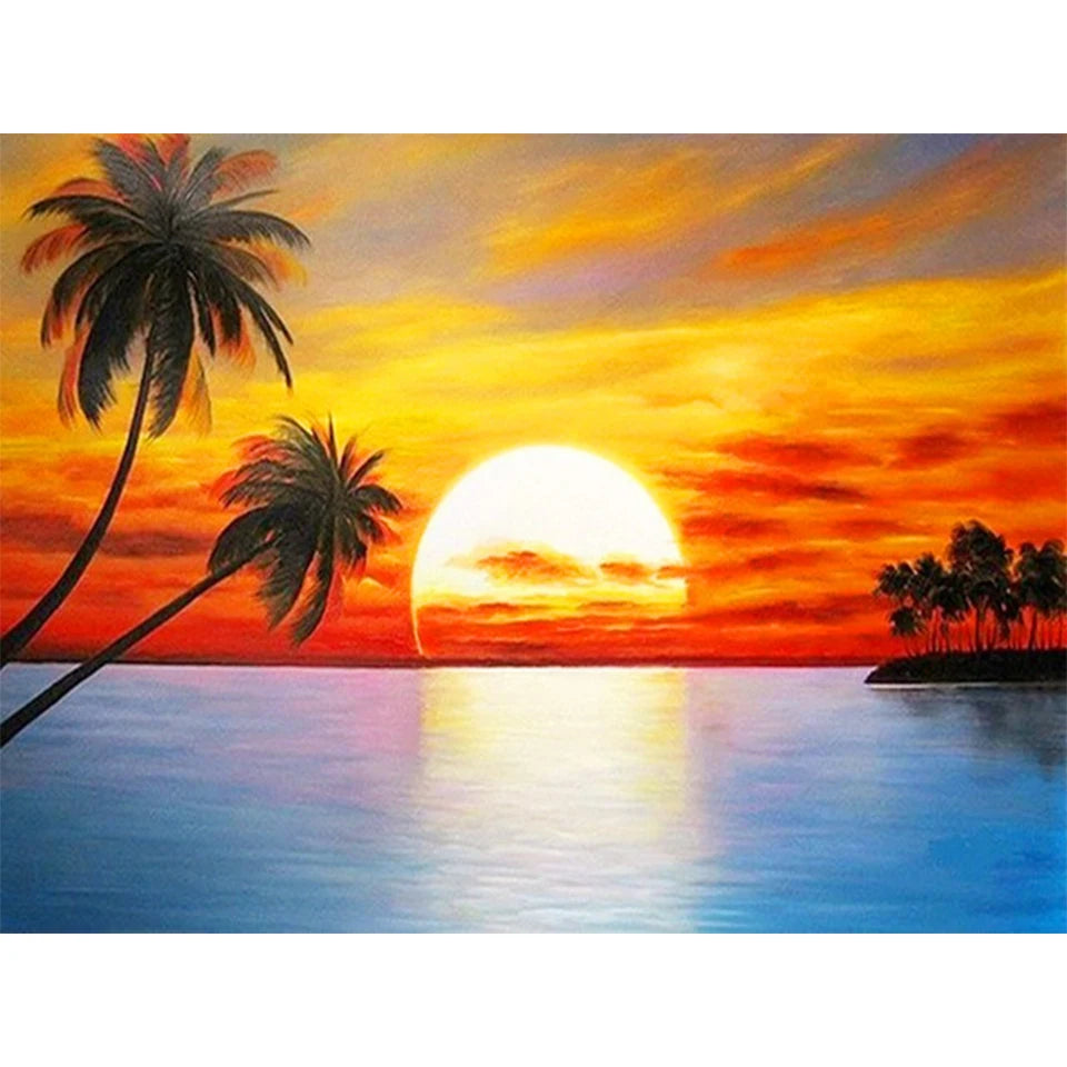 Diamond Painting Landscape Sunset Embroidery Kit