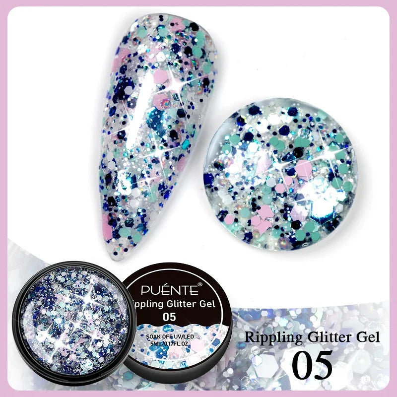 Gel Glitter Semi-Permanent Nail Art Varnish