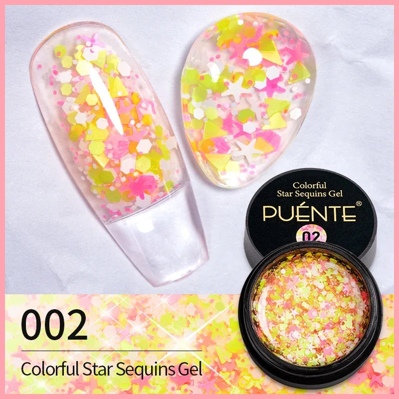 Gel Glitter Semi-Permanent Nail Art Varnish