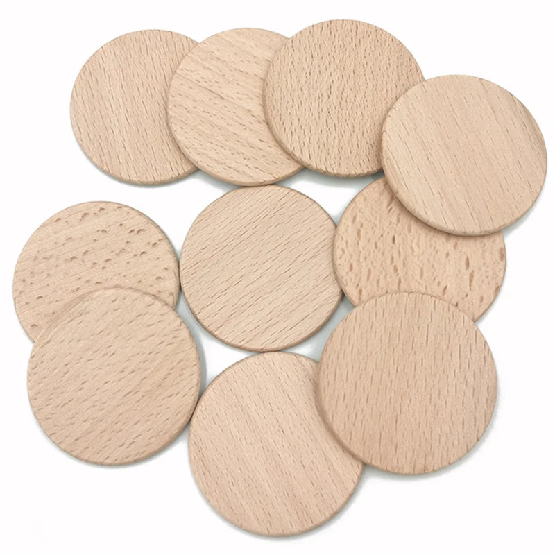 Natural Beech Wood Slices  for Crafts