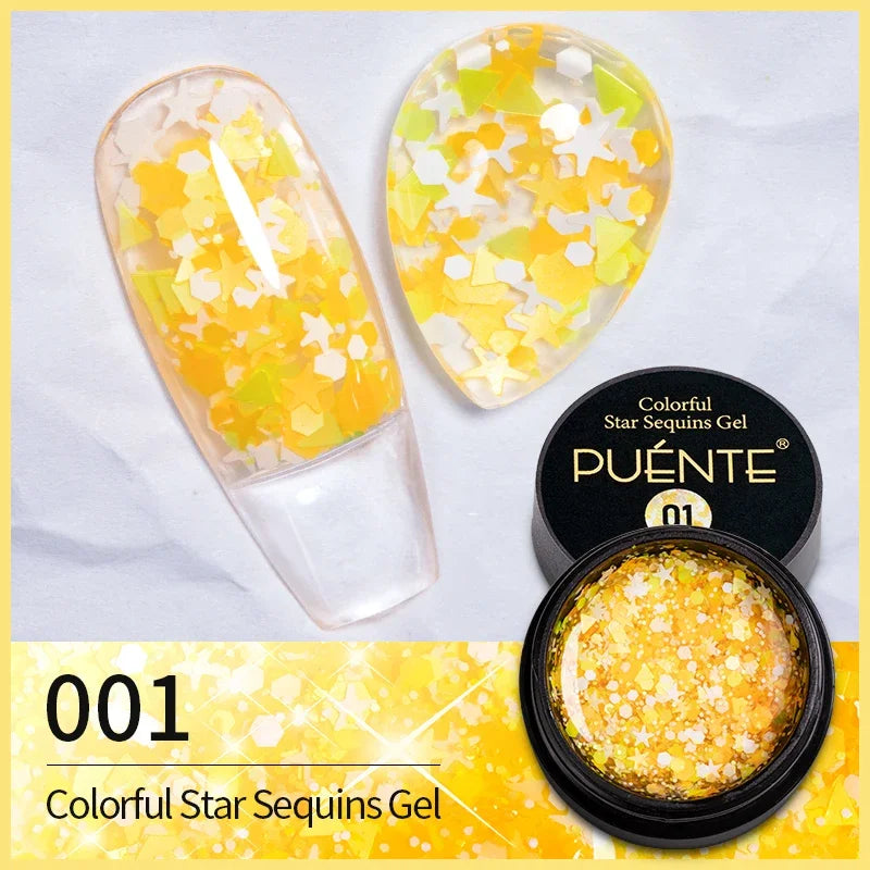 Gel Glitter Semi-Permanent Nail Art Varnish