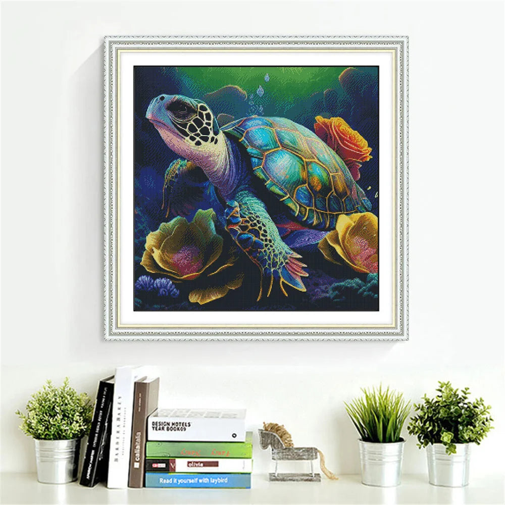 Embroidery Sea Turtle Cross Stitch Kit