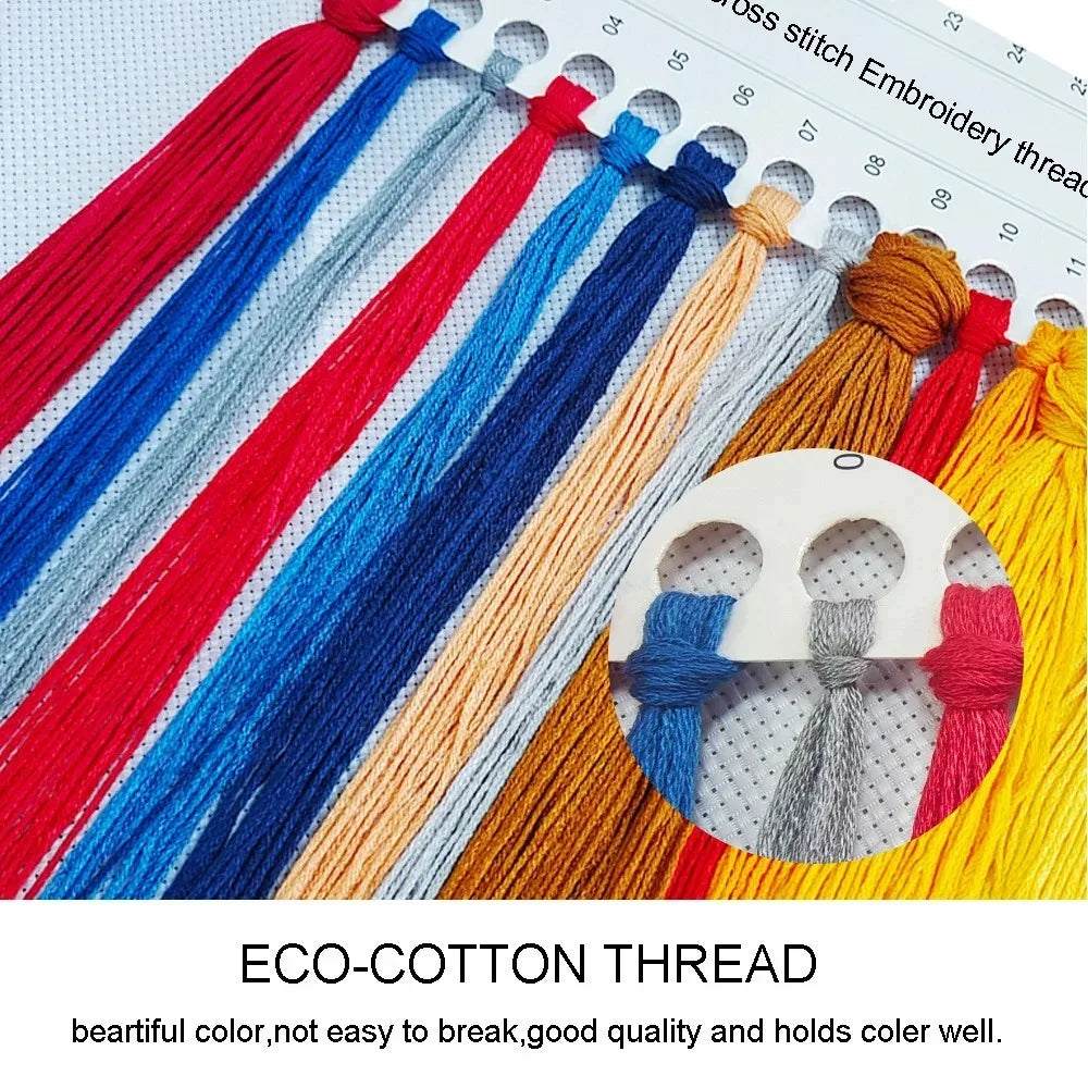 Parrot Cotton Thread Embroidery Kits