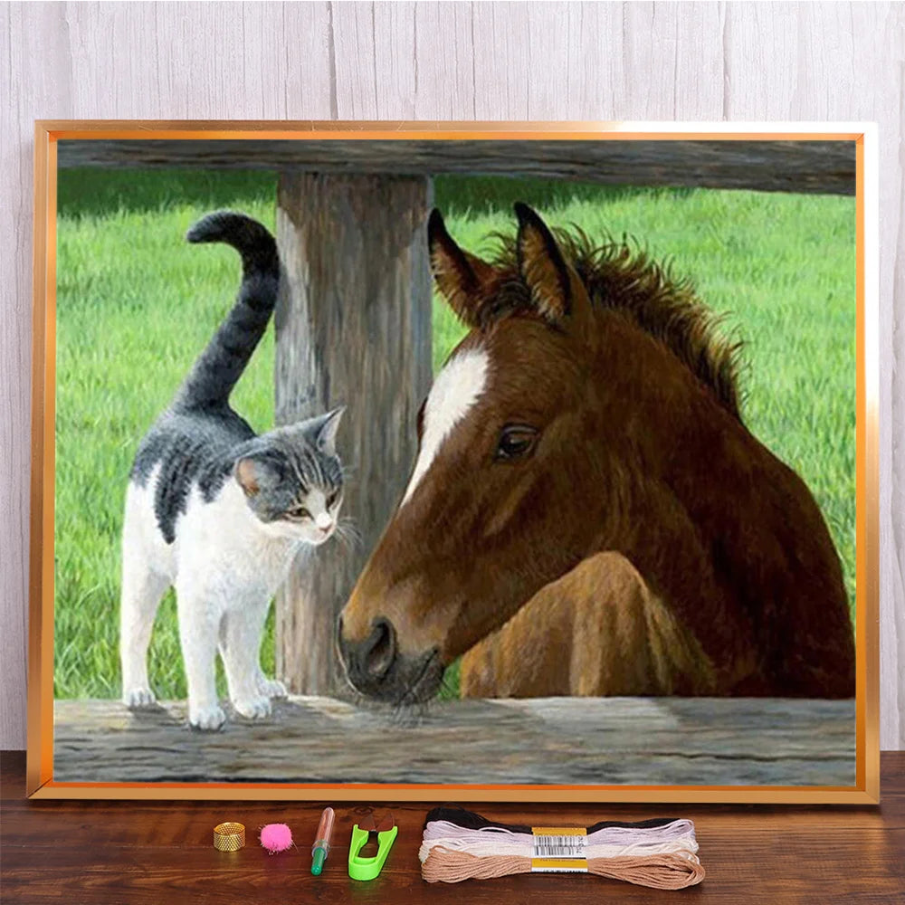 Horse Cross Stitch Embroidery Kit