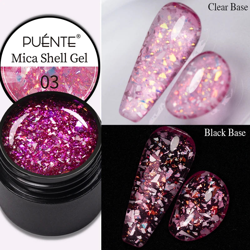 Glitter Nail Polish Sparkling Mica Shell Sequins