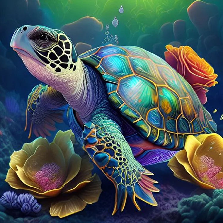 Embroidery  Sea Turtle Cross Stitch Kit