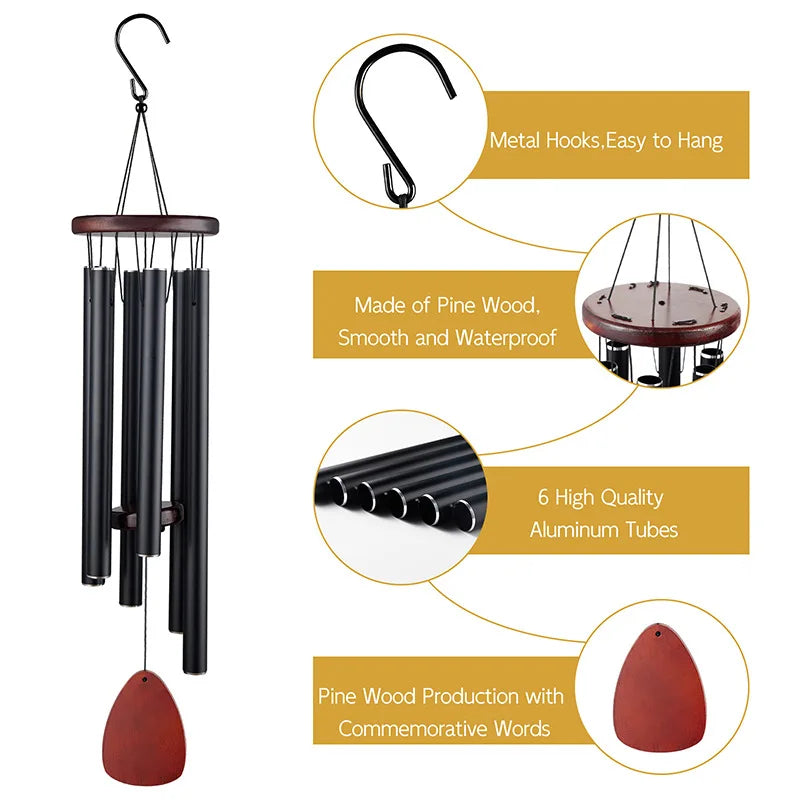 Aluminum 6 Tubes Wind Chimes