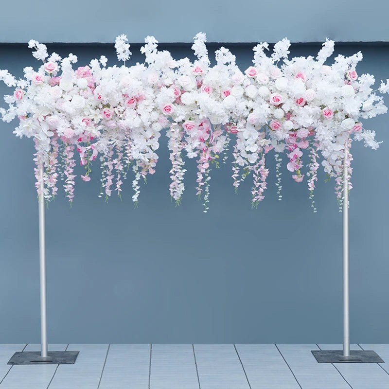 Blossom Artificial Floral Row Wedding Backdrop