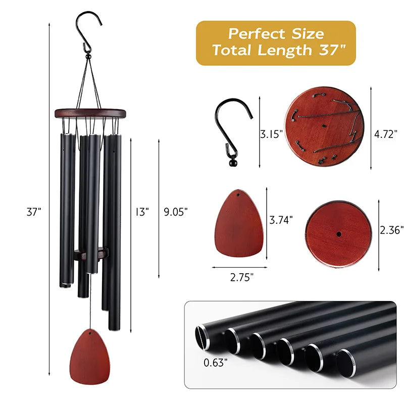 Aluminum 6 Tubes Wind Chimes