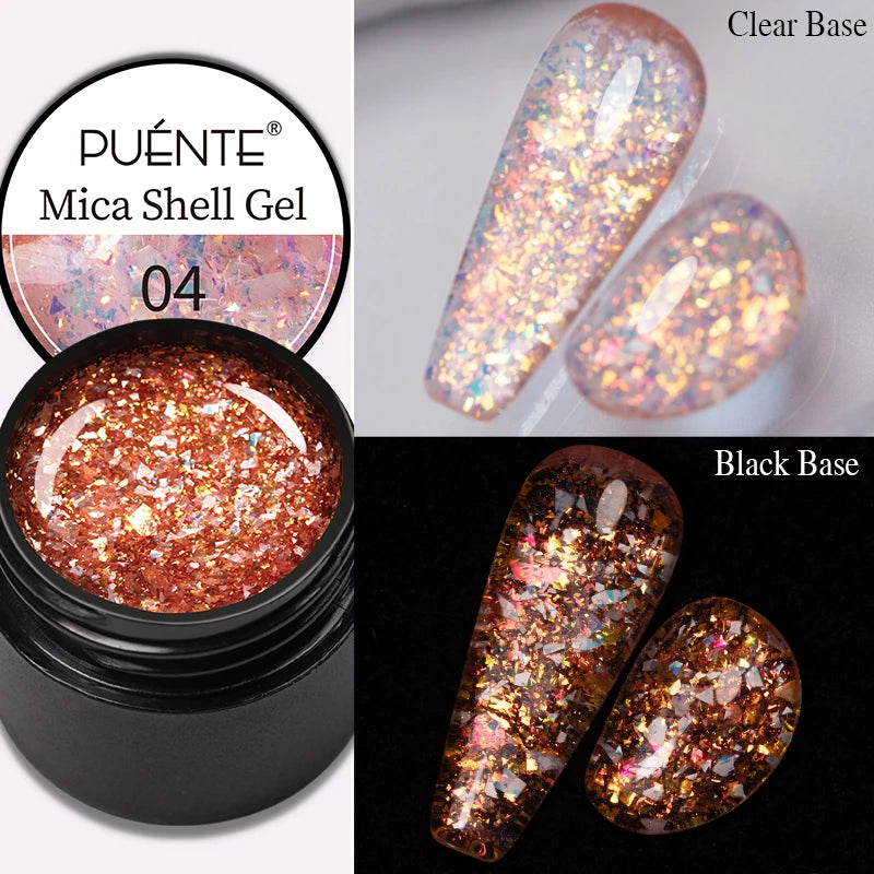 Glitter Nail Polish Sparkling Mica Shell Sequins