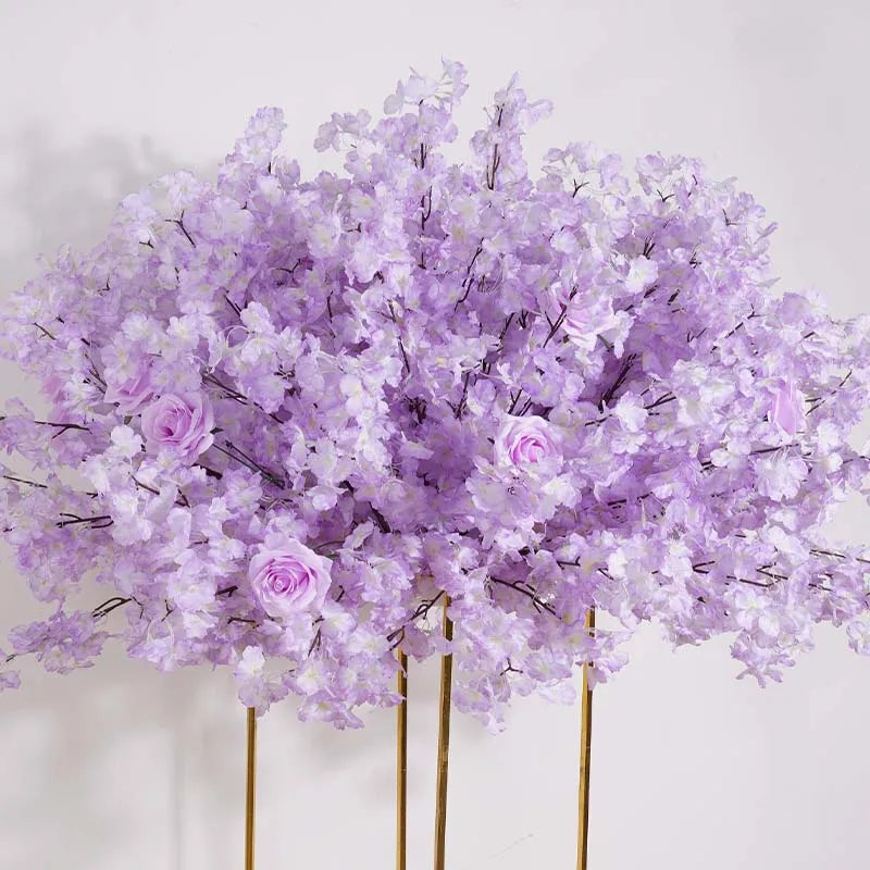 White Artificial Flower Ball Wedding Table Centerpiece