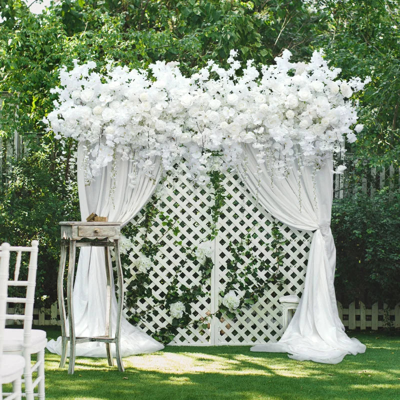 Blossom Artificial Floral Row Wedding Backdrop