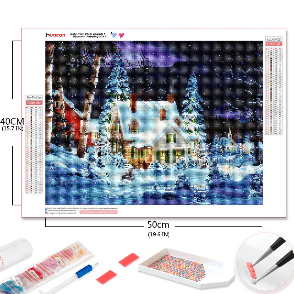 Winter Snow Diamond Embroidery Mosaic Rhinestones Kit