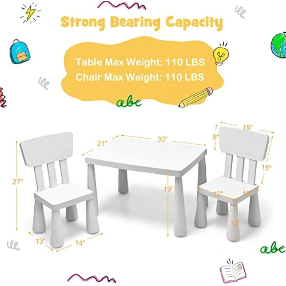 Kids Table and Chair Plastic Activity Table