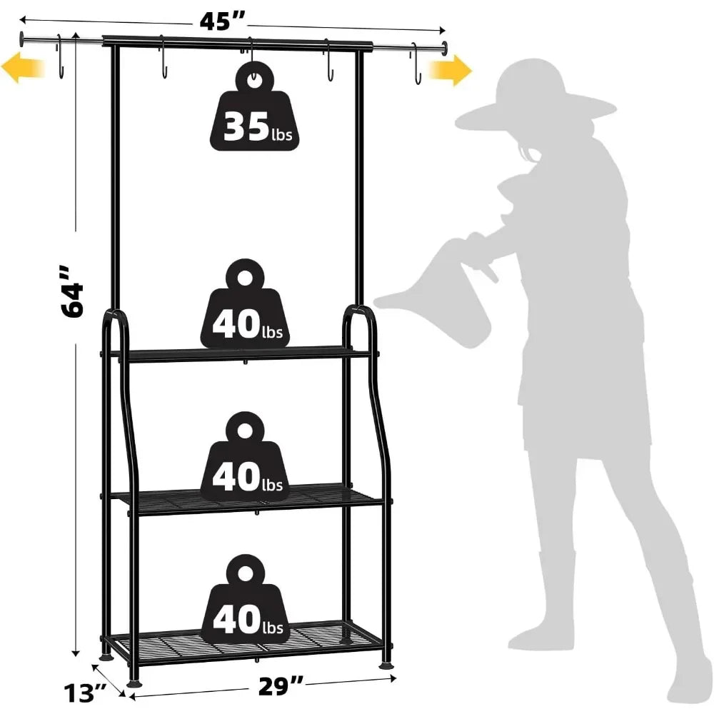 Metal 3 Tiered Hanging Plant Shelf