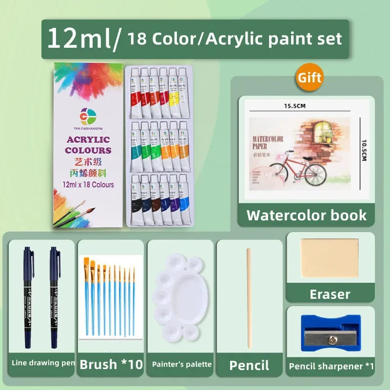 Acrylic Paint 12 18 24 36 Color Paint Set