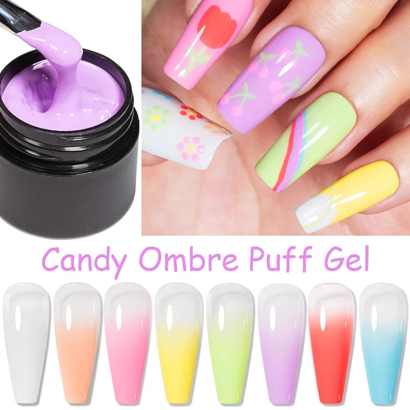 Candy Ombre Puff Gel Nail Polish