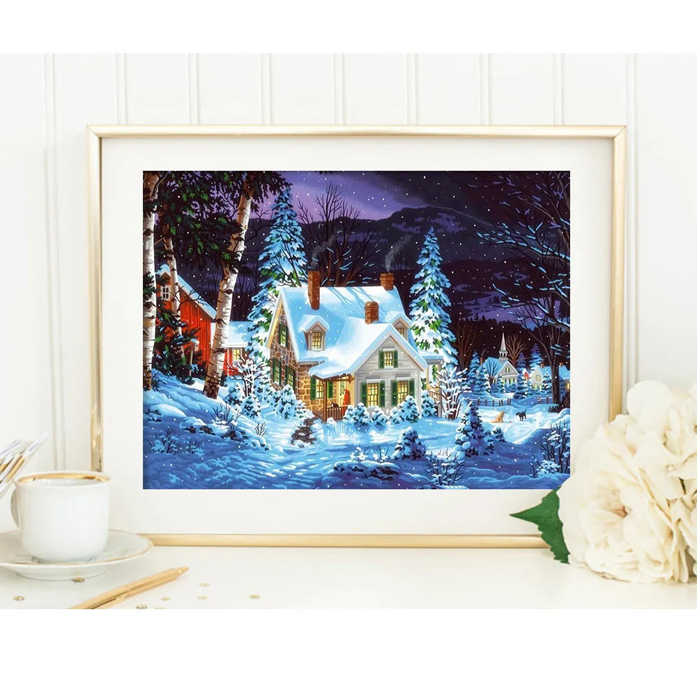 Winter Snow Diamond Embroidery Mosaic Rhinestones Kit