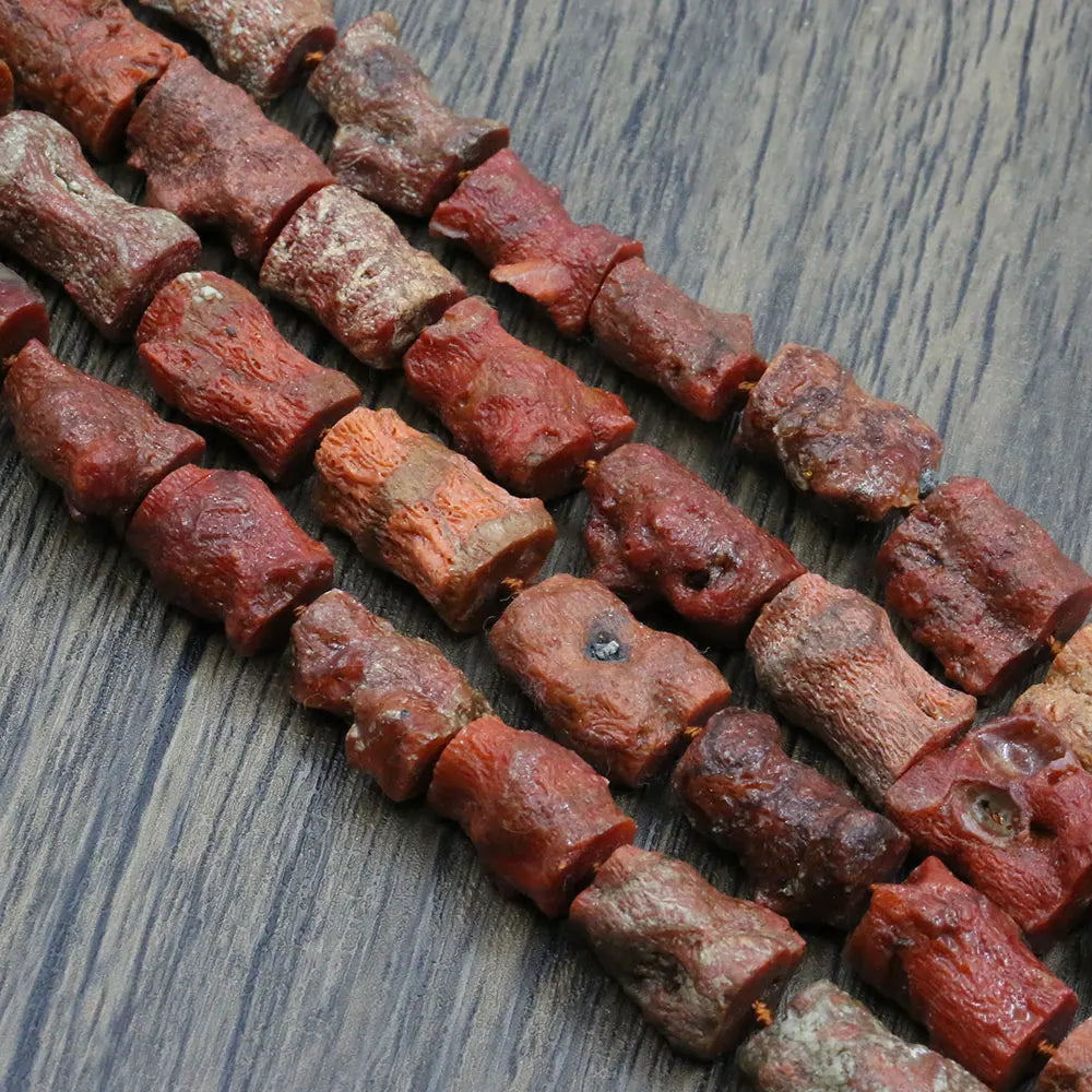 Coral Branch Bamboo Nugget Beads For Jewelry Making