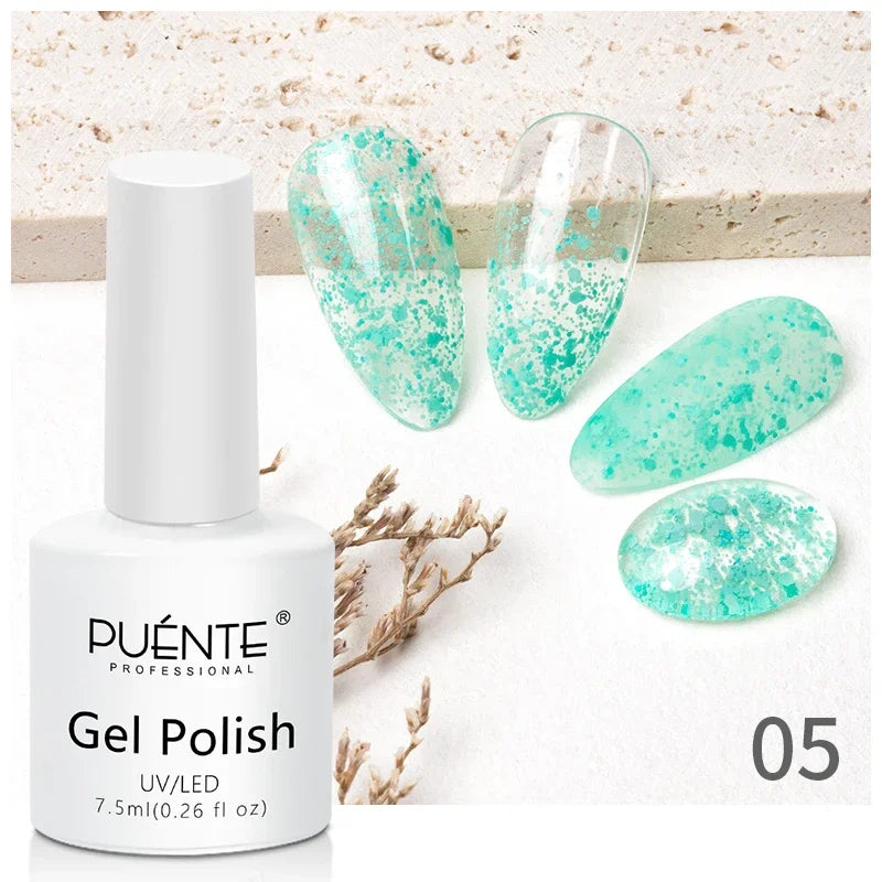 Gel Glitter Semi-Permanent Nail Art Varnish