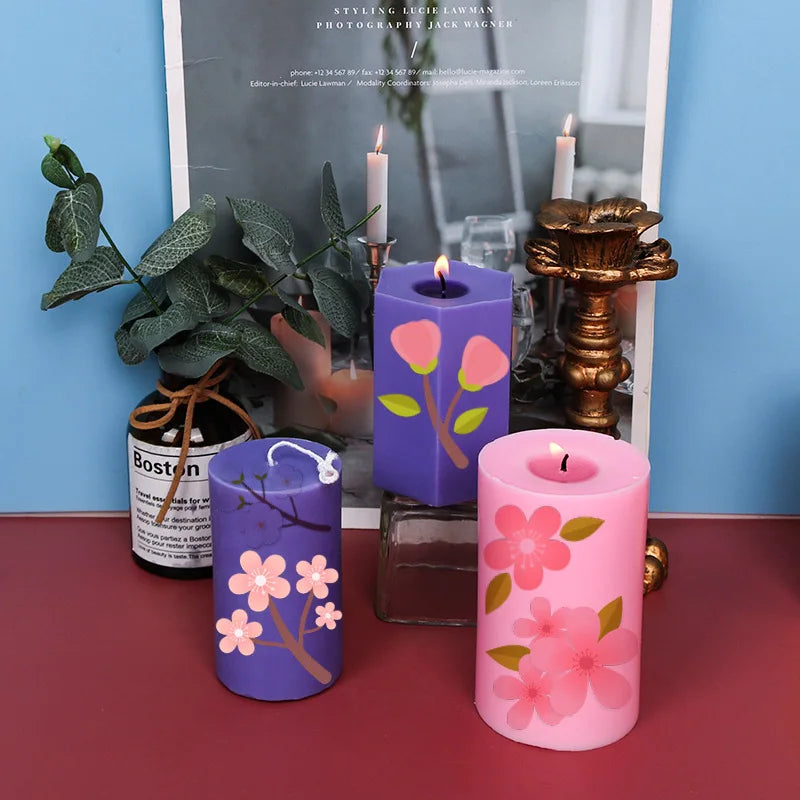 Cylinder Silicone Candle Silicone Mold