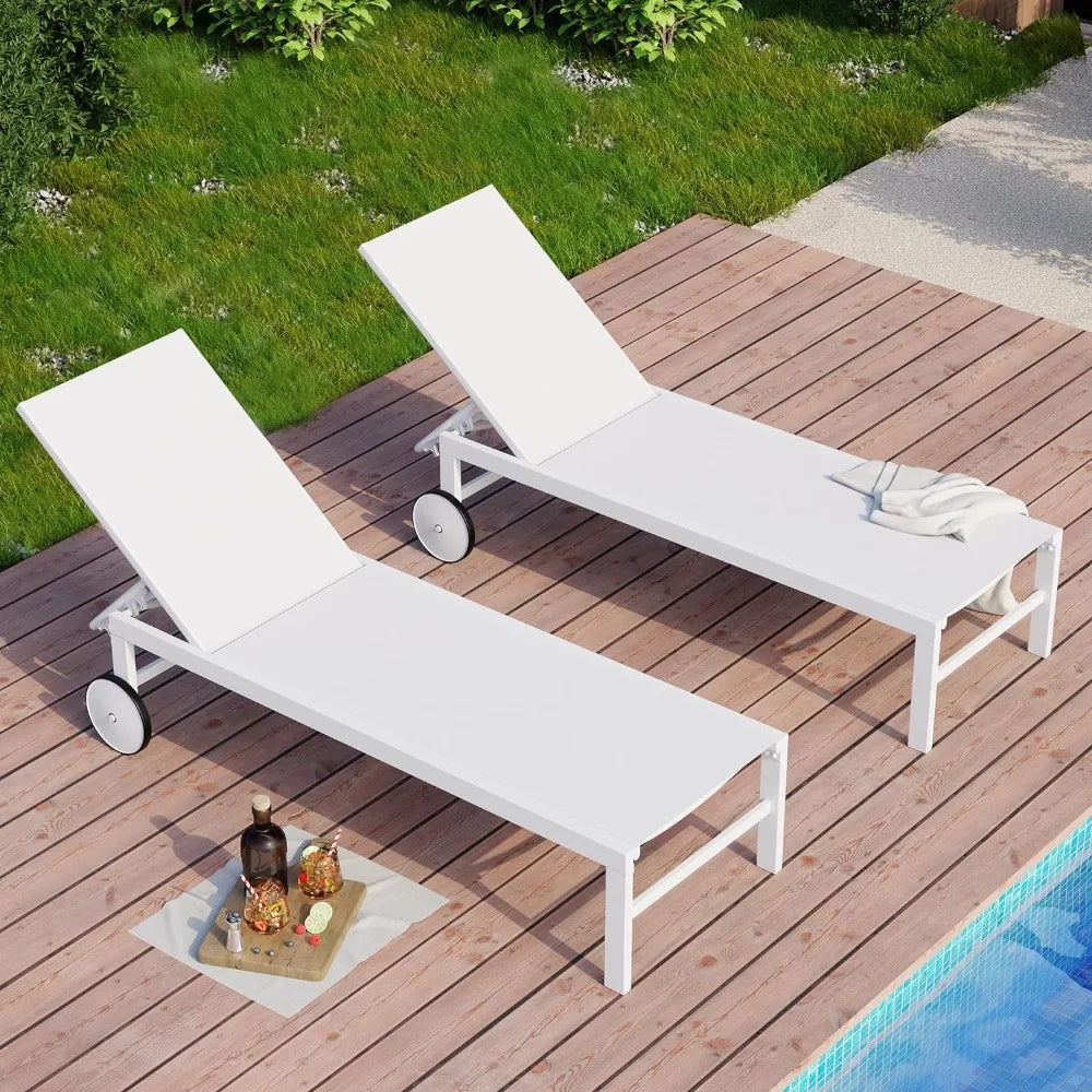 Patio Chaise Lounge Outdoor Set of 2