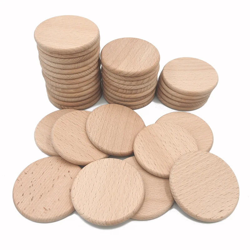 Natural Beech Wood Slices  for Crafts