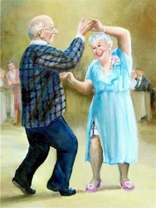 Old Couple Cross-Stitch Embroidery Kit