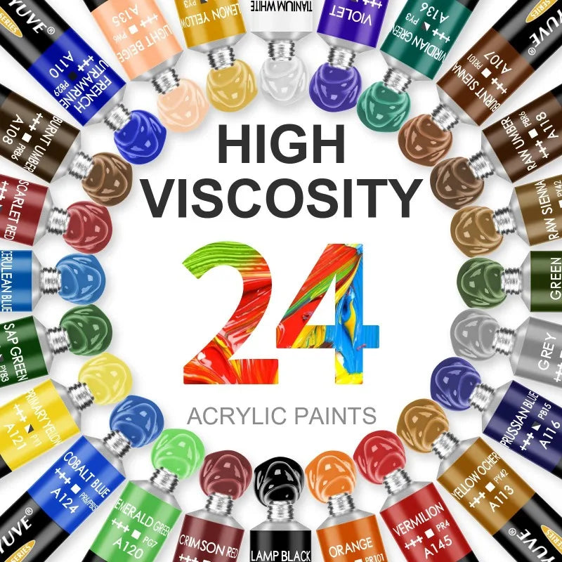 12/24 Color Acrylic Paint Set