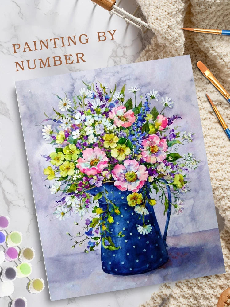 Paintings By Numbers Flowers Kits