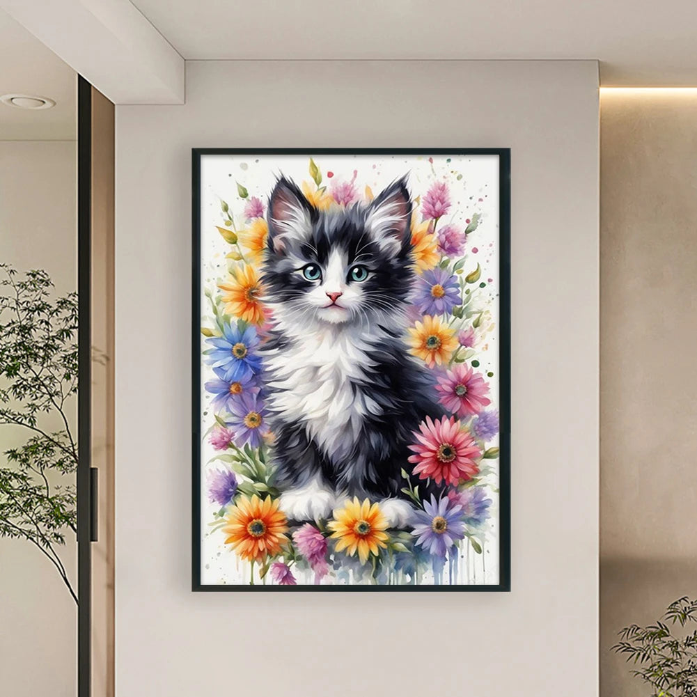 Embroidery Eco-cotton Thread Cat Cross Stitch Kit