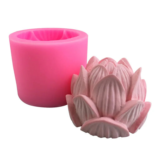 3D Lotus/Flower Ball Candle Silicone Mold