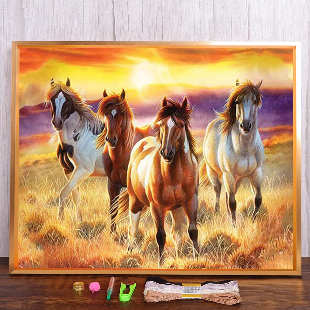 Horse Cross Stitch Embroidery Craft Kit