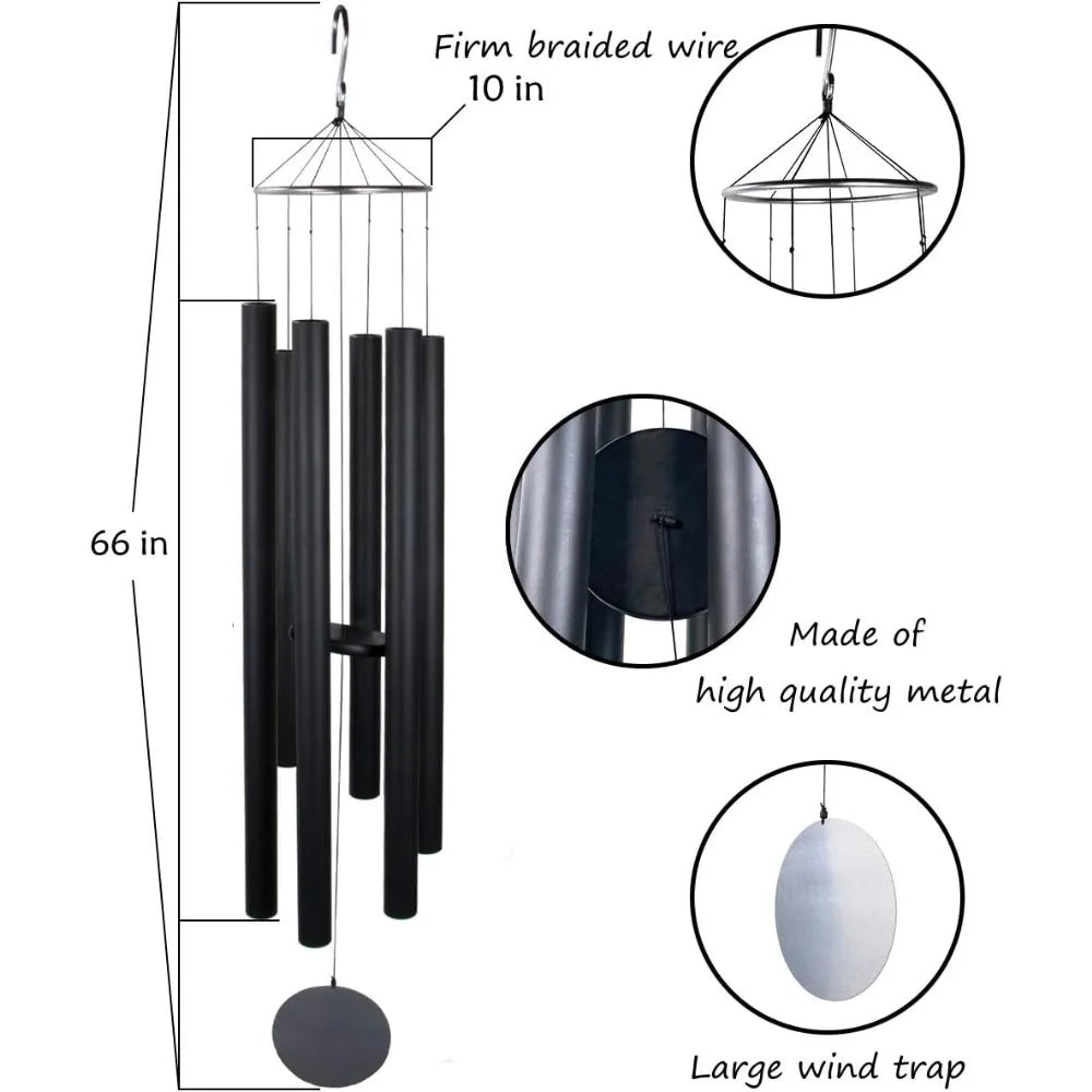 66" Deep Tone Wind Chimes