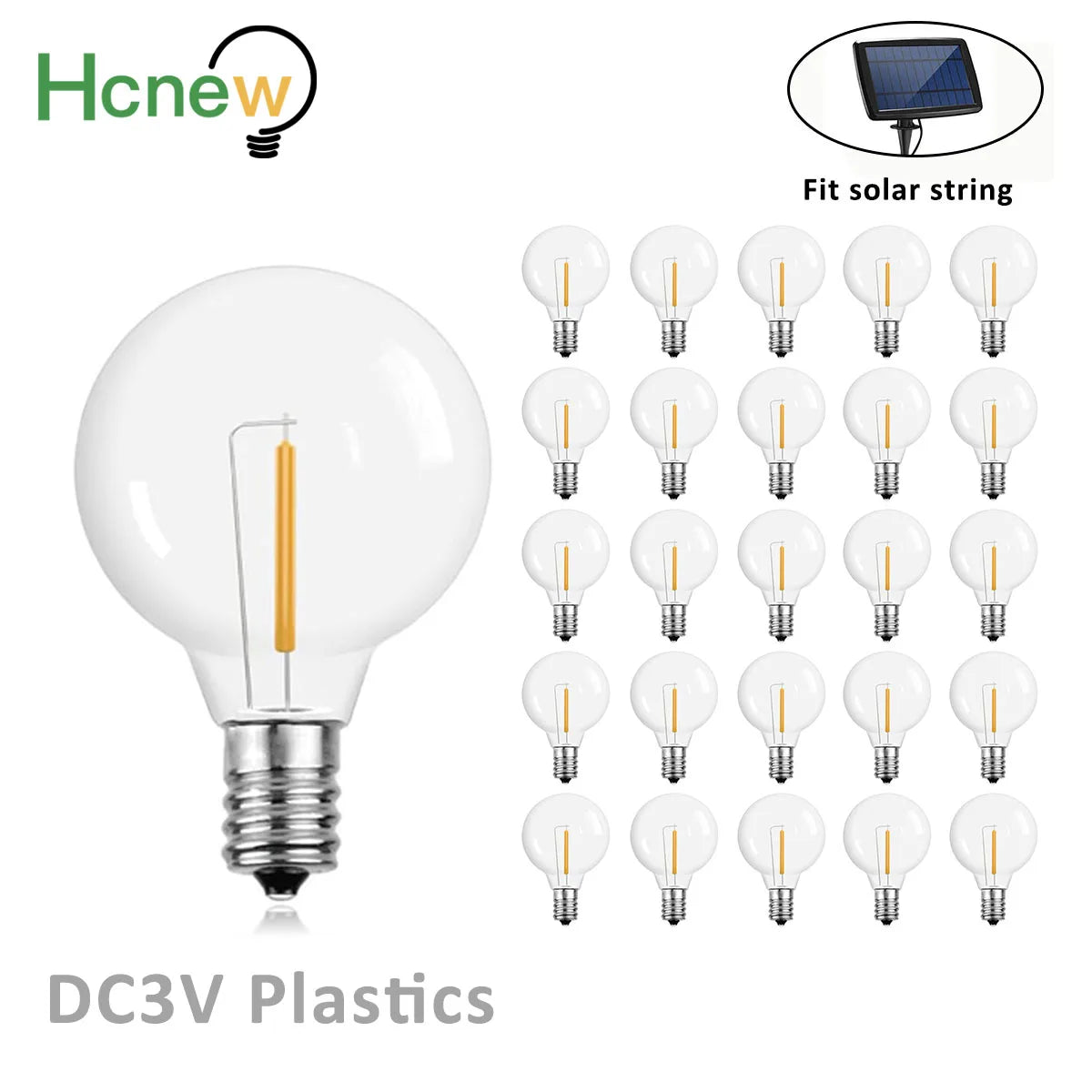 Plastic Solar String Lights Replacement LED Bulbs