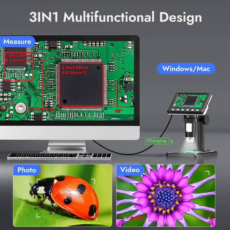 Digital Microscope 1600X Soldering Microscope