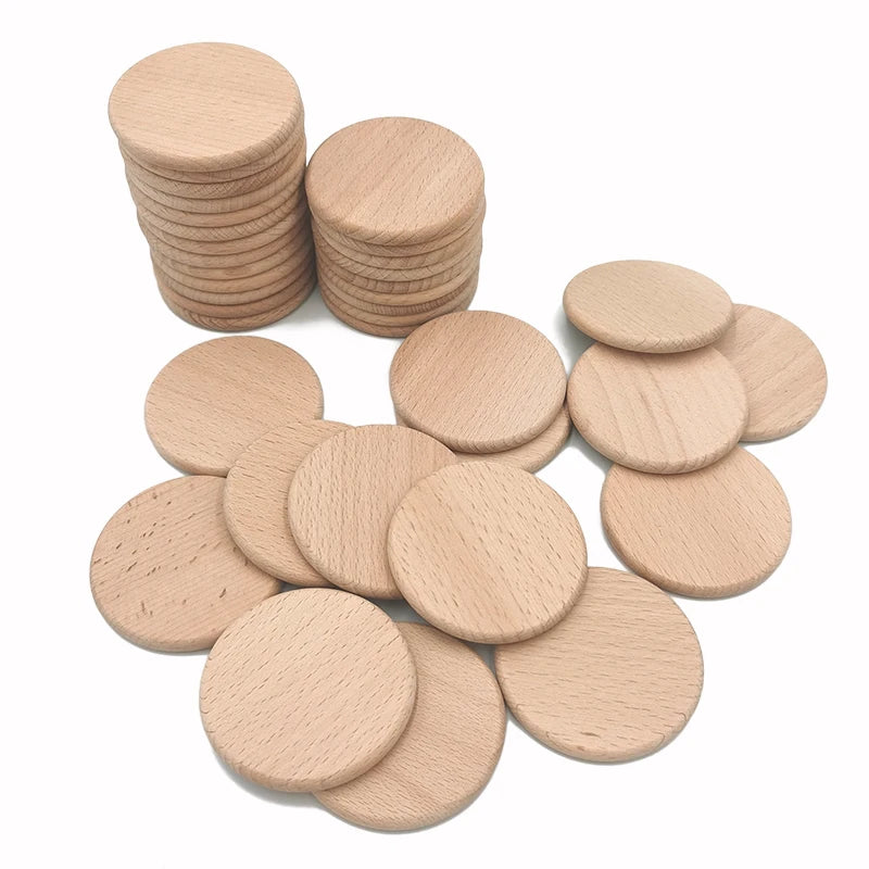 Natural Beech Wood Slices  for Crafts