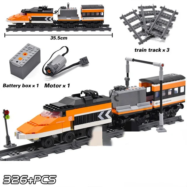 Train Power Function high-tech Building Block Bricks