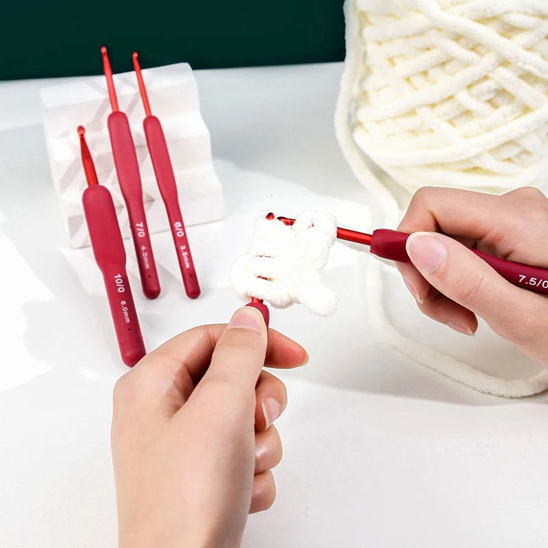 9pcs/Set Silicone Crochet Hooks Set