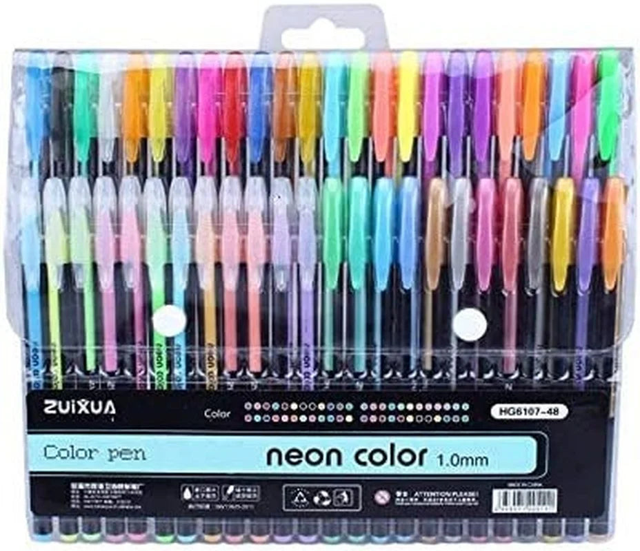 48 Gel Color Ink Glitter Pen