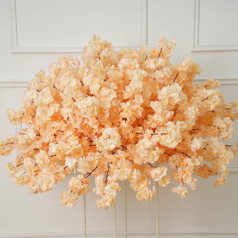 White Artificial Flower Ball Wedding Table Centerpiece