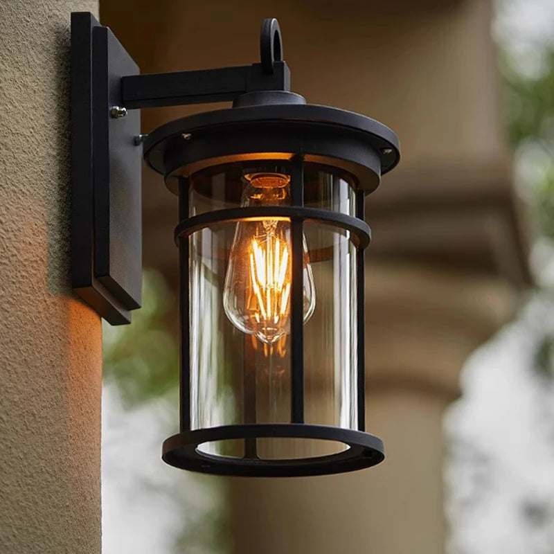 balcony door terrace exterior wall lamp