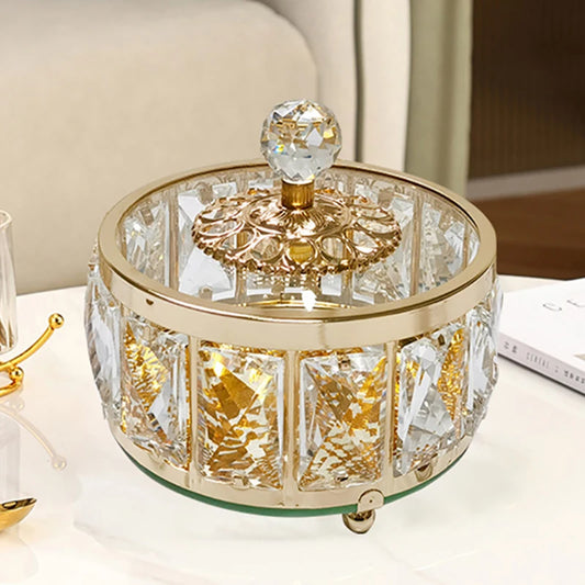 French Crystal Glass  Storage Tray Home Decoration