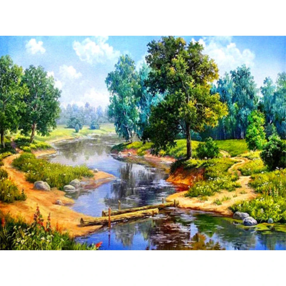 Diamond Landscape Cross Stitch Embroidery Kit